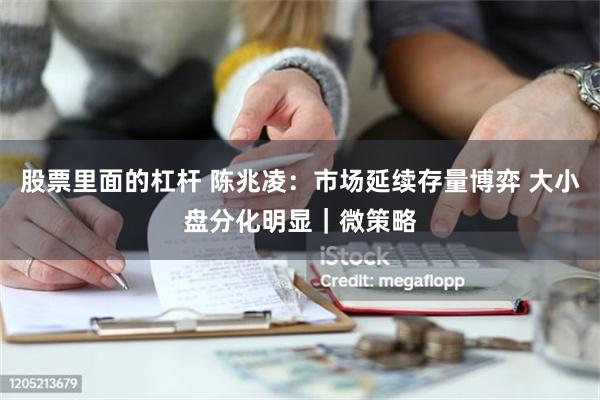 股票里面的杠杆 陈兆凌：市场延续存量博弈 大小盘分化明显｜微策略