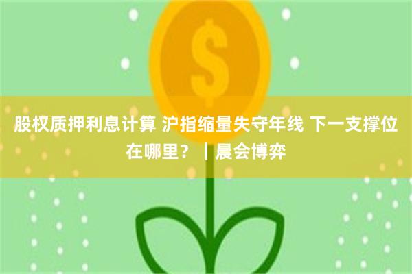 股权质押利息计算 沪指缩量失守年线 下一支撑位在哪里？｜晨会博弈