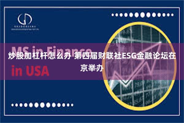 炒股加杠杆怎么办 第四届财联社ESG金融论坛在京举办