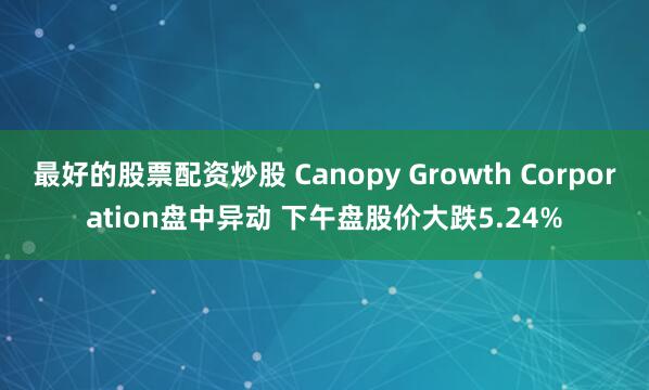 最好的股票配资炒股 Canopy Growth Corporation盘中异动 下午盘股价大跌5.24%